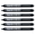 Lot de 6 marqueurs permanents rétractables pointe ogive fine - PENTEL - NXS15 - Noir