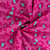Tissu Voile de Coton Léopard Pop Turquoise sur fond Rose fuchsia