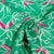 Tissu Stretch imprimé Motifs floraux blanc et rose sur fond Vert