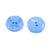 20 Boutons Acrylique Bleu rond 15 mm 2 trous - creation couture diy