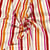 Tissu Crêpe de Viscose Lucien rayures Orange et Rouge sur fond Ecru