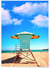 Poster Lifeguard Cabin on Beach | A3 : 29,7x42cm