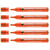 Lot de 5 marqueurs permanents - EDDING - Pointe ronde 1,5-3 mm - Orange - Rechargeable