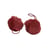 Pompon fourrure artificielle 50x60mm rouge bordeaux
