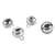 Déco-Clochettes en métal (forme boule), 4 pces. , platine