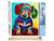 Peinture par Numéro Figured'Art - Petit Chien coloré - Kit de Loisir Créatif DIY Numéro d'Art Complet - 40x50cm toile roulée + châssis en bois à monter