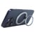 Jaym Anneau Stand Magnétique pour MagSafe avec Fonction Support Rotatif Argent