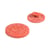 Lot de 3 boutons rond à queue écorces de riz rouge