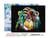 Peinture par Numéro Figured'Art avec Cadre - Babouin Pop Art - Kit de Loisir Créatif DIY Numéro d'Art Complet - 40x50cm toile tendue sur châssis