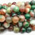 Fil de 62 perles ronde en pierre naturelle 6 mm AGATE RAYE MULTICOLORE
