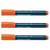 Lot de 3 marqueurs permanents - SCHNEIDER - Maxx 133 - Pointe biseautée 1+4 mm - Orange