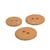 Lot de 6 boutons rond bouteilles recyclées 2 trous beige antilope