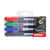 Lot de 4 marqueurs permanents - KORES - Pointe ogive 3 mm - Assortis