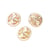 Lot de 6 boutons ronds abeille à queue alliage 10mm or
