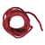 Cordon en laine avec coeur en jute, 5mm, 3m, rouge