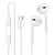 Mayaxess Écouteurs Filaires pour Google Pixel 10 Pro XL USB-C avec Micro intégré Blanc