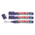Lot de 3 marqueurs pour tableaux blancs effaçables - EDDING - 360 - Violet - Pointe 1,5-3 mm