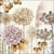 Lot de 4 serviettes en papier découpage collage 33 cm FLEUR SEICHEE F 101
