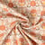 Tissu Batiste de Coton Ava fleurs rétro Terracota sur fond Beige