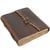 Carnet vintage avec une couverture en cuir brun