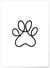 Affiche Line Art Paws | A3 : 29,7x42cm