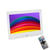 Cadre Photo Numérique 7 Pouces LED Support Vidéo Musique Calendrier Multilingue Blanc YONIS