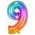 Ballon Géant Rainbow Chiffre 9 - 81 cm