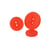 Lot de 3 boutons 2 trous satiné rouge