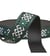 Bobine 14,5m sangle fleurs ethnique 38mm vert/noir