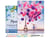 Peinture par Numéro Figured'Art avec Cadre - Lâcher de Ballons à Paris - Kit de Loisir Créatif DIY Numéro d'Art - 40x50cm toile tendue sur châssis