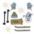 11 Boutons temps d'hiver RAYHER