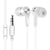 Forever Écouteurs Filaires Jack 3.5 mm Intra-auriculaires Son de Qualité Blanc