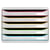 Module de classement Big Box Plus horizon 5 tiroirs Glossy - Blanc/arlequin - Exacompta