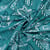 Tissu Jersey Viscose Kasmira Floral  Bohème sur fond Vert canard