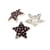 Lot de 3 boutons étoile strass violet lilas 19mm