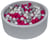 Piscine à balles Aire de jeu + 450 balles perle, rose, gris - Velinda