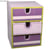 Petite commode en bois FSC Mix Credit, 16x14,5x21,5cm, 3 tiroirs