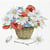 Lot de 4 serviettes en papier découpage collage 33 cm PANNNIERE DE FLEURS FL 112 EC