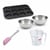 Set pâtisserie avec moule à muffins 12 empreintes 38 x 26 cm, 2 bols à mixer, verre mesureur et spatule Zenker