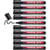 Lot de 10 marqueurs permanents - EDDING - Noir - Pointe ronde 1,5-3 mm - Rechargeable