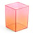 Pot à crayons - Orange - Plastique semi-transparent - 7,5x7,5x10cm - Pour le bureau - Miquelrius