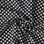 Tissu Mousseline lourde Koshibo pois blanc sur fond Noir