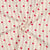 Tissu Double gaze de Coton Matelassé Kaya coeurs brodés Rouge sur fond Ecru