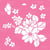 Pochoir plastique souple réutilisable 30 x 30 cm Fabrika Decoru FLEUR 014