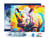 Diamond Painting Broderie Diamant Figured’Art 40x50cm toile tendue sur châssis en bois - diamants carrés - Rhinocéros Coloré Abstrait