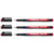 Lot de 3 marqueurs permanents - EDDING - Pointe moyenne 1 mm - Rouge
