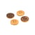 Lot de 3 boutons corozo 2 trous naturel 15mm fabriqué en France