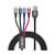 Baseus Câble 4-en-1 Lightning/2 USB-C/Micro-USB vers USB-A Fast Charge 3,5A 1,2m Noir
