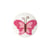 Bouton culot papillon 15mm (fuchsia)