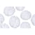Pompons Tulle 4 et 5cm - blanc